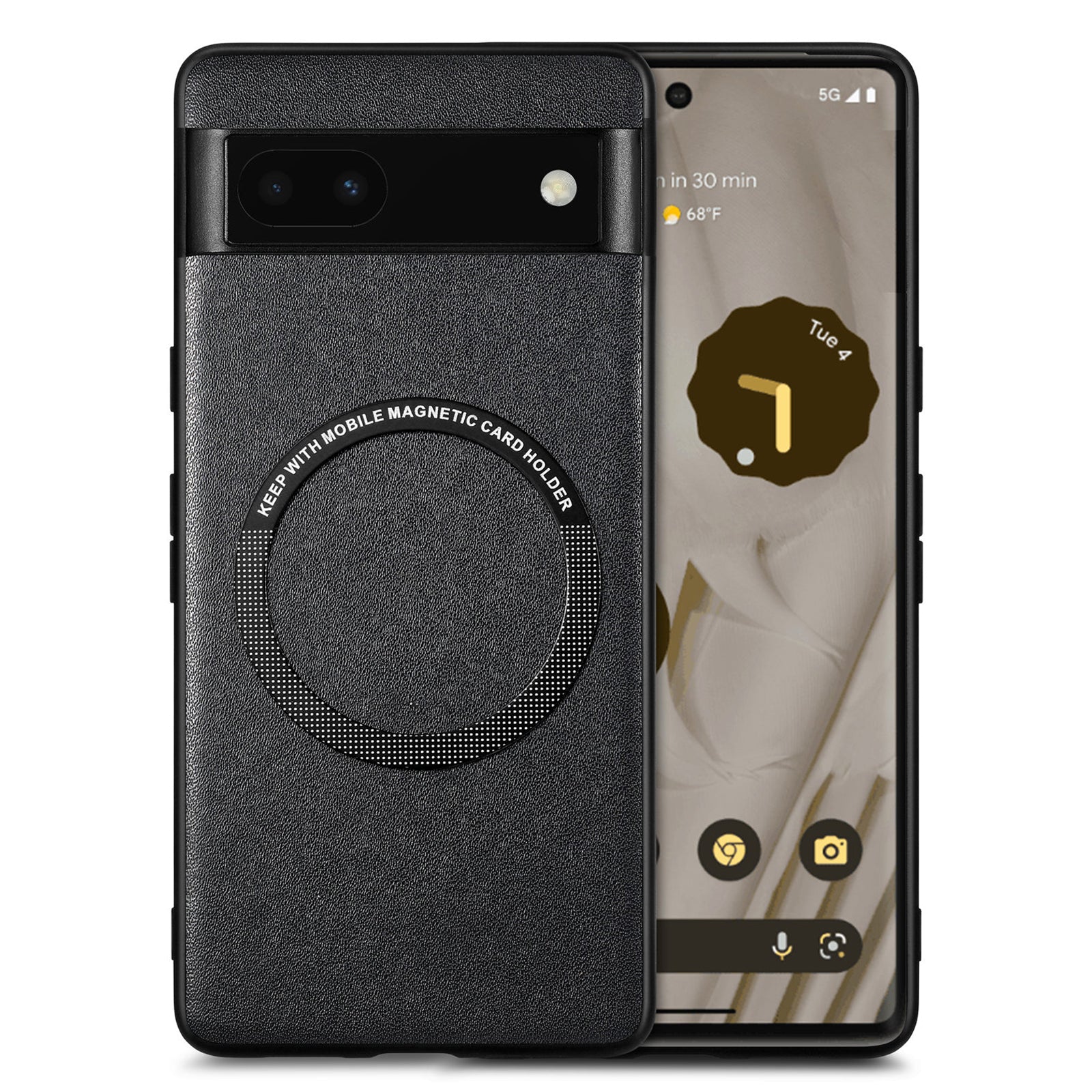 For Google Pixel 6a Drop-proof Phone Case Compatible with MagSafe PU Leather Coated PC TPU Phone Cover For Google Pixel 6a Drop-proof Phone Case Compatible with MagSafe PU Leather Coated PC TPU Phone Cover